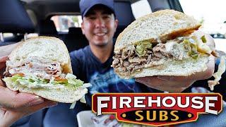 Firehouse Subs Has The BEST Subs | Hook & Ladder + Steak & Cheese + Chilli | Mukbang