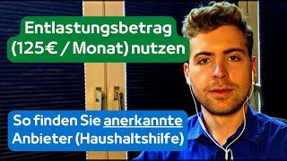 Entlastungsbetrag (125€ / Monat) nutzen - So finden Sie anerkannte Anbieter für den Haushalt (2023)