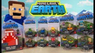 MINECRAFT EARTH Gameplay & Mattel Mini Figures Series 1 Unboxing