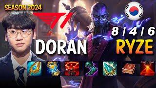 T1 Doran RYZE vs GALIO Mid - Patch 14.23 KR Ranked | lolrec