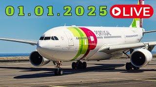 LIVE Airbus A330-200 ACTION From Madeira Island Airport 01.01.2025