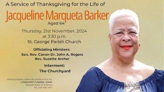 Live Stream of Funeral Service for Jacqueline Barker