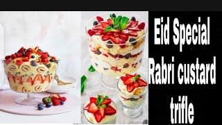 Eid Special Rabri  custard | How to make fruit trifle custard | by chef saira