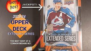  WHAT A BOX!  2023-24 UPPER DECK EXTENDED SERIES HOCKEY HOBBY BREAK  CONNOR BEDARD ROOKIE CARDS