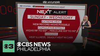 Heat wave hits Philadelphia bringing dangerous levels of heat, record high temperatures possible