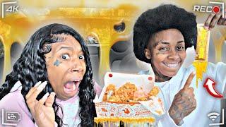 HONEY PACK  PRANK On GIRLFRIEND FOOD!!  * UNEXPECTED REACTION * 