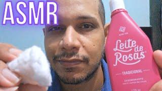 ASMR CASEIRO LIMPEZA DE PELE (Sussurros, sons de boca, skincare, toque na tela) #asmrcaseiro