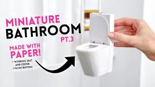 DIY Mini TOILET for BARBIE Dolls | How to make a Miniature WC for DOLLHOUSE with PAPER