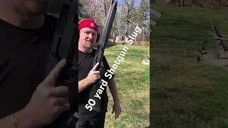 Slug at 50 yards Home Defense #shotgun