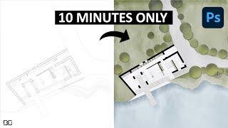 The FASTEST WAY of RENDERING FLOOR PLANS in Photoshop