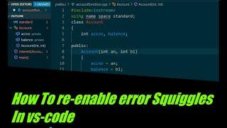 How To  enable Error squiggles in VS code // complete solution .#vscode #squiggles #error #solution