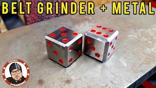 Making Dice From Metal On A Belt Grinder || DIY Project