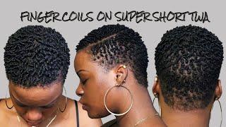 Finger Coils On Super Short 4C TWA Tutorial