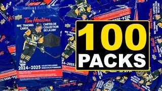 Opening 100 Packs of 2024-25 Upper Deck Tim Hortons Hockey Cards - NHL Trading Cards