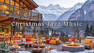 Cozy Winter Cafe Ambience  Best Christmas Jazz Music 2025  Crackling Fireplace & Snowfall to Relax