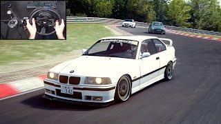 BMW M3 E36 - Nürburgring Nordschleife Tourist Trackday | Assetto Corsa (Steering Wheel) Gameplay