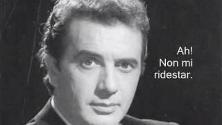 Pourquoi me réveiller in Italian (Ah! Non mi ridestar) - Lyrics - Franco Corelli