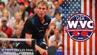 2018 World Veteran Championships - Mens Singles Over 50 Final - Jorgen Persson vs Andras Podpinka