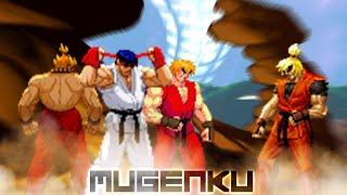 New Dragon Ken Remake! vs Master Ryu, Ken, Akuma Team! Street Fighter Mugen