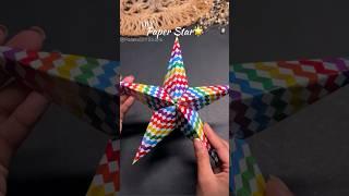 DIY star by folding paper for Christmas Decor #christmas #diy #craft #tutorial #trending #star