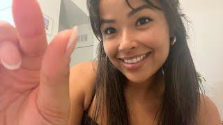 asmr hand sounds, spit painting & plucking