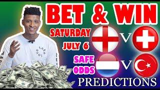 EURO 2024 Football Prediction Today 06-07-2024 |  Betting tips Today | Safe investments | EURO |