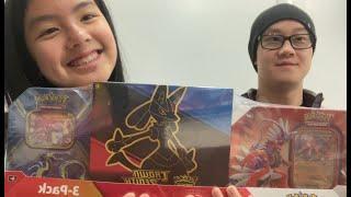 Unboxing Pokemon Cards ft.my uncle!!!!! ( 2 Tins and a Elite trainer box:Crown Zenith) PART 1