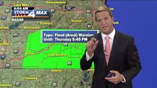 Areal Flood Warning in Effect Thursday