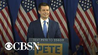 Pete Buttigieg addresses supporters in New Hampshire
