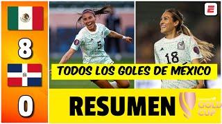 ESCANDALOSA GOLEADA de México sobre República Dominicana en la Copa Oro 2024 | Copa Oro femenina