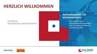 Werkzeugkunde für Programmierer - Sandvik Coromant | G. Walter Güldner GmbH