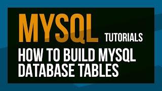 How to create Tables with MySQL and PHPMyAdmin databases