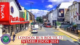 London Bus 57  Wimbledon Station To Streatham Hill  Wimbledon 2024 Bus Ride