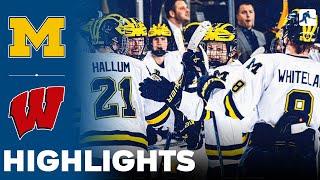 Michigan vs Wisconsin | NCAA College Hockey | Highlights - December 14, 2024