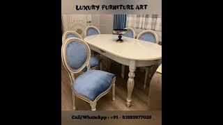 Modern luxury dinning set, dinning table design, dinning room furniture,teak wood #viral #shortvideo