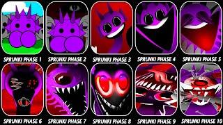 Phase 1 VS Phase 2 VS Phase 3 VS Phase 4 VS Phase 5 VS Phase 6 VS Phases 7-10 in Incredibox Sprunki!