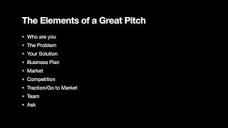 How to Build A Great Startup Pitch