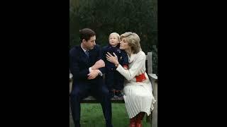 small quarrel during photo shoot in 1985 #kingcharles #diana #princeharry