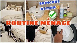 ‍️‍️ROUTINE MÉNAGE _ MOTIVATION _ MA SKINCARE ACTION #routinemenage #skincareaction #action