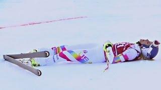 Ski star Lindsey Vonn crashes