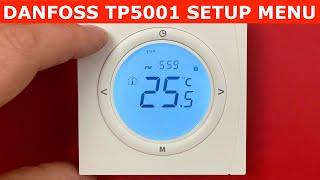 Danfoss thermostat TP5001 SETUP & MENU