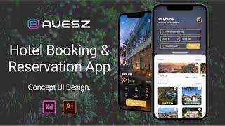 Adobe XD | Hotel Booking & Reservation App | AVESZ