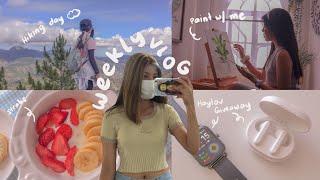 weekly vlog ️| paint with me, hiking, unboxing haylou gt7 + more International giveaway ft. haylou