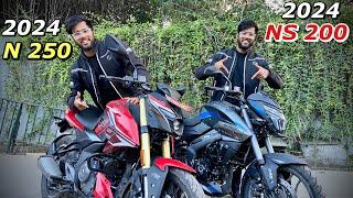 2024 BAJAJ PULSAR N 250 vs NS 200 DETAILED COMPARISON | NEW FEATURES, PRICE, CHANGES