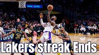 Lakers Streak Ends With Pacers