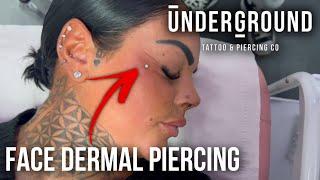Face dermal piercing #dermalpiercing #piercing