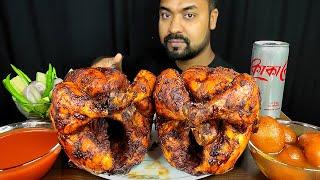 TWO WHOLE GRILLED CHICKEN, SALAD, GULAB JAMUN, TOMATO SAUCE, MUKBANG ASMR EATING SHOW | BIG BITES |