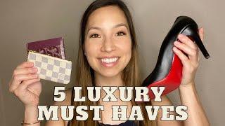 TOP 5 STARTER LUXURY ITEMS! Louis Vuitton Goyard Christian Louboutin Hermes Burberry must haves!