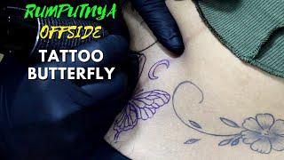 ternyata bikin keram si jony / butterfly tattoo on feminine