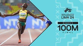 Jamaica's Alana Reid  powers to 100m world U20 title | World Athletics U20 Championships Lima 24